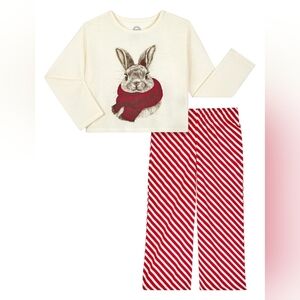 Girls Long Sleeve Top and Wide Leg Pant Pajama Set